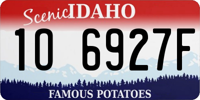 ID license plate 1O6927F