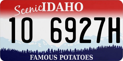ID license plate 1O6927H