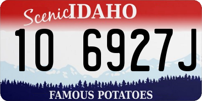 ID license plate 1O6927J