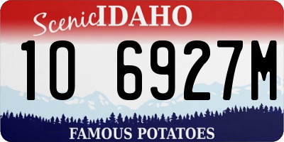 ID license plate 1O6927M