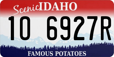 ID license plate 1O6927R