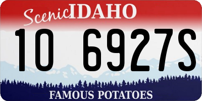 ID license plate 1O6927S