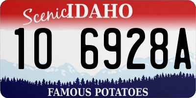 ID license plate 1O6928A