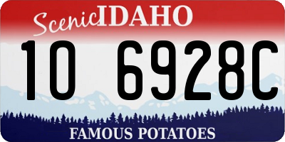 ID license plate 1O6928C