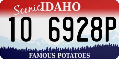 ID license plate 1O6928P