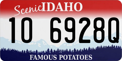ID license plate 1O6928Q