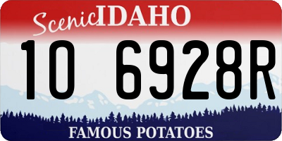 ID license plate 1O6928R