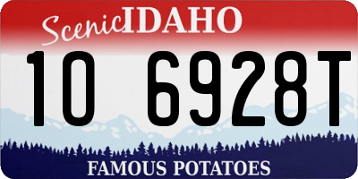 ID license plate 1O6928T