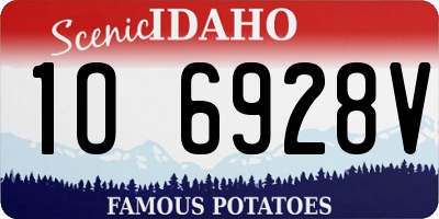 ID license plate 1O6928V
