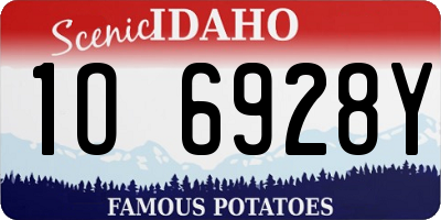 ID license plate 1O6928Y