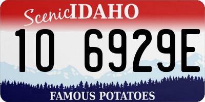 ID license plate 1O6929E