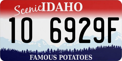 ID license plate 1O6929F