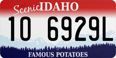 ID license plate 1O6929L