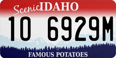 ID license plate 1O6929M