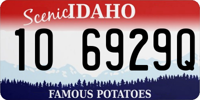 ID license plate 1O6929Q
