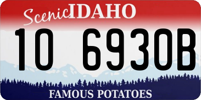 ID license plate 1O6930B