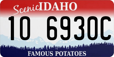 ID license plate 1O6930C