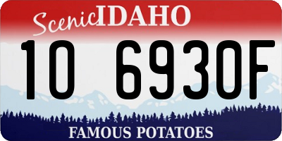 ID license plate 1O6930F