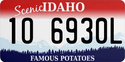 ID license plate 1O6930L