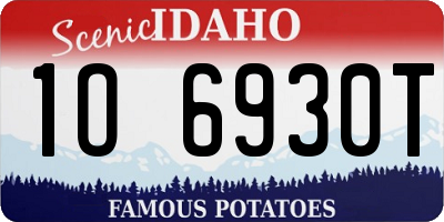 ID license plate 1O6930T