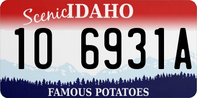ID license plate 1O6931A