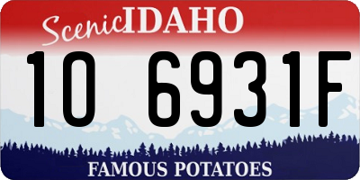 ID license plate 1O6931F