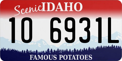 ID license plate 1O6931L