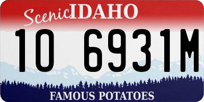 ID license plate 1O6931M