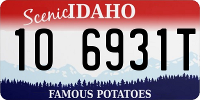 ID license plate 1O6931T