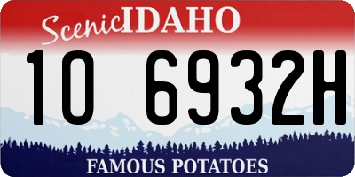 ID license plate 1O6932H