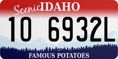 ID license plate 1O6932L