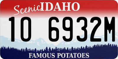 ID license plate 1O6932M