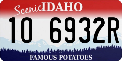 ID license plate 1O6932R