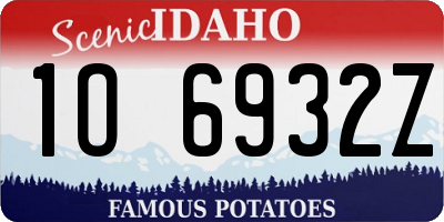 ID license plate 1O6932Z