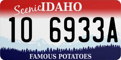 ID license plate 1O6933A