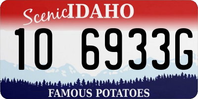 ID license plate 1O6933G