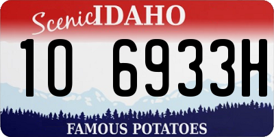 ID license plate 1O6933H