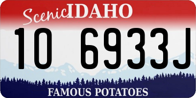 ID license plate 1O6933J