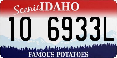 ID license plate 1O6933L