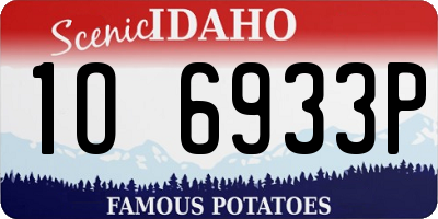 ID license plate 1O6933P