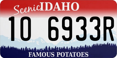 ID license plate 1O6933R