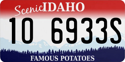 ID license plate 1O6933S