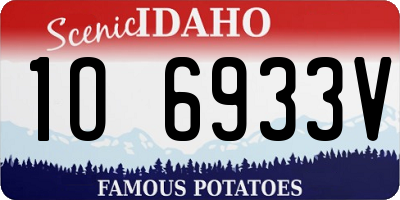 ID license plate 1O6933V
