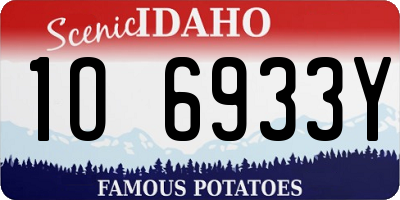 ID license plate 1O6933Y