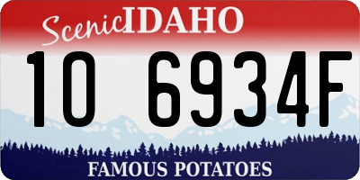 ID license plate 1O6934F