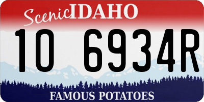 ID license plate 1O6934R