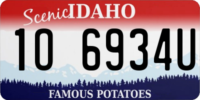 ID license plate 1O6934U