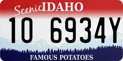 ID license plate 1O6934Y
