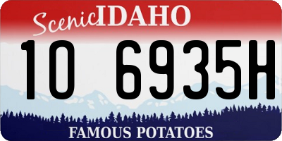ID license plate 1O6935H