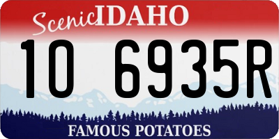 ID license plate 1O6935R